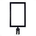 Vic Crowd Control Inc VIP Crowd Control 1711 11 x 17 in. Sign Mount with Portrait Sign Frame - Black Finish 1711